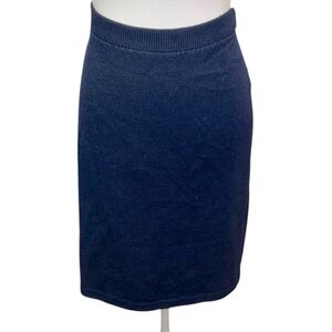 St. John Ribbed Skirt Navy